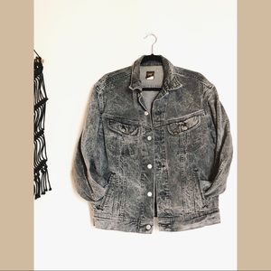 Black Distressed Denim Jacket
